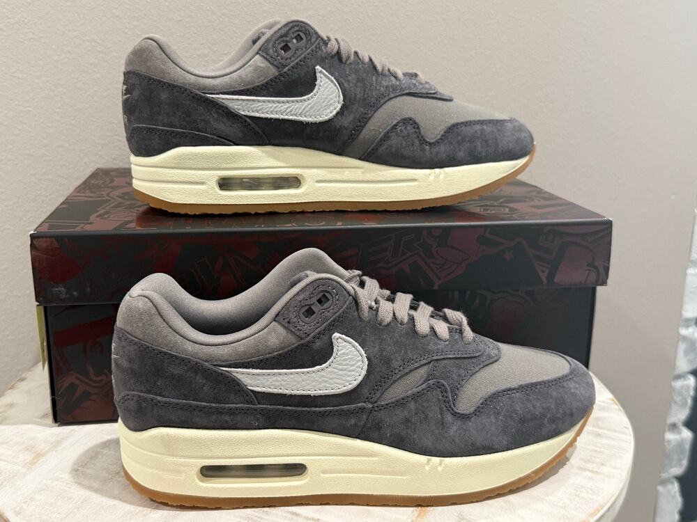 Nike Air Max 1 Crepe Soft Grey Size 6m 7.5w FD588-001